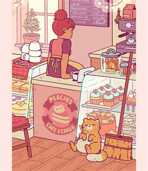 Cute Cafe Illustration