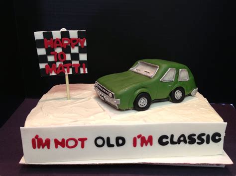 It's about the life story of that person from his/her birth to turning 60, you can use it in a slideway show to make it a motion picture. Classic car cake | 60th birthday party, 75th birthday ...