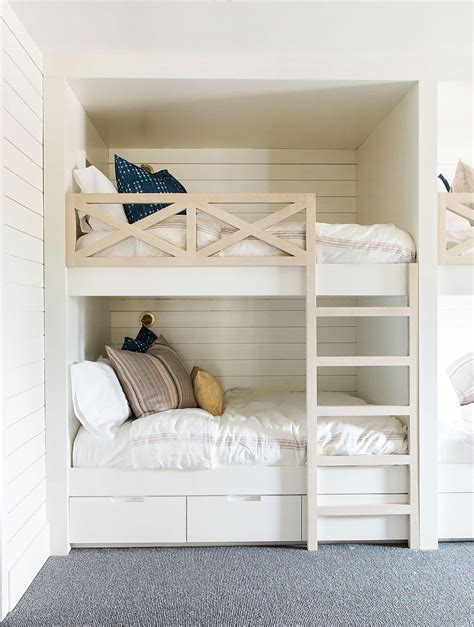 How We Made Built In Bunk Beds At The Beach House Diy Bunk Bed Cool