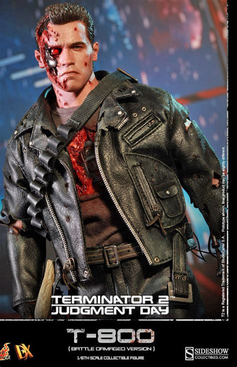 Hot Toys 16 Terminator T800 Battle Damaged Version Dx13 Sideshow