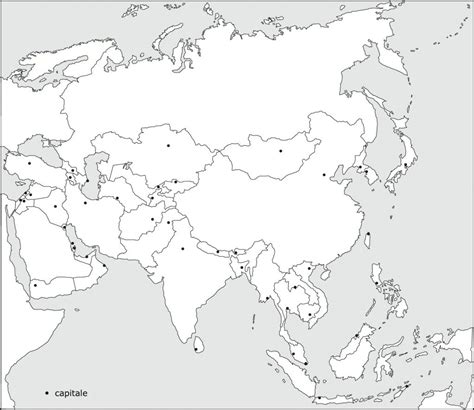 Outline Map Of Asia With Countries World Map