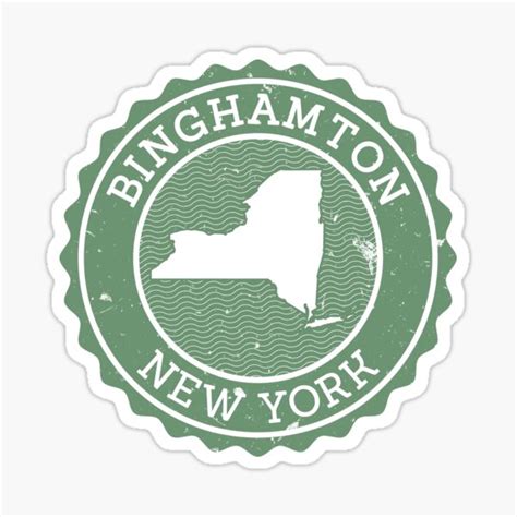 binghamton new york stamp sticker for sale by stampusa redbubble
