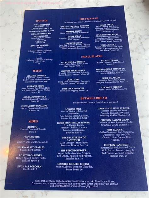 Online Menu Of The Fisherman At Long Point Restaurant Groton