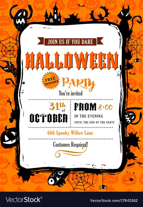 Paper And Party Supplies Halloween Party Invitation Paper Invitations