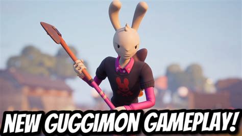 New Guggimon Skin Gameplay Fortnite Guggimon Skin Youtube
