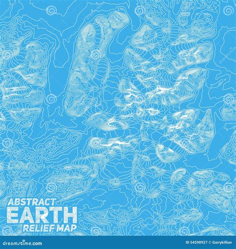 Vector Abstract Earth Relief Map Stock Vector Illustration Of Hiking