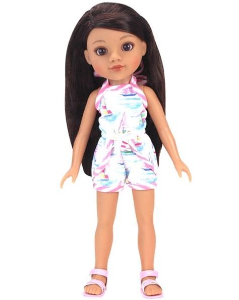 14 1 2 inch sailboat romper and sandals fits wellie wisher dolls in 2021 doll clothes american