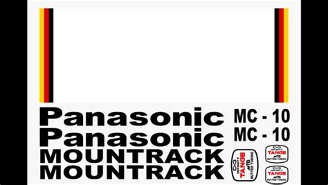 Jual Custom Design Water Slide Decal Untuk Frame Sepeda Panasonic Mc10