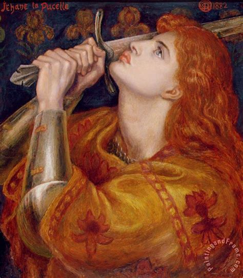 Dante Charles Gabriel Rossetti Joan Of Arc Painting Joan Of Arc Print