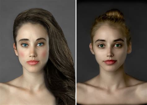 woman sent her portrait to over 25 countries to compare their different beauty standards