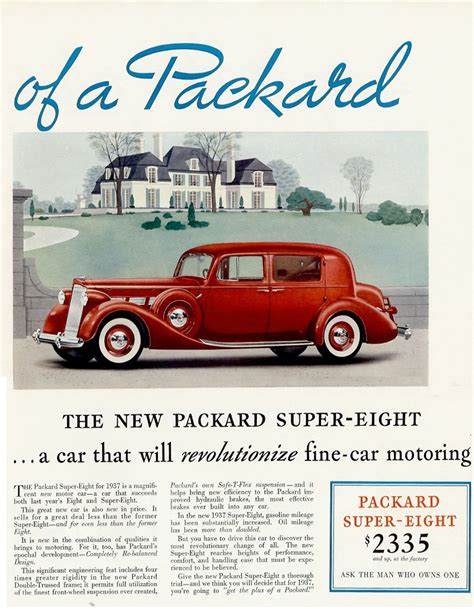 1937 Packard Packard Advertising Car Car Brochure