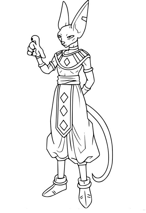 Beerus Dbz Coloring Page Free Printable Coloring Pages On