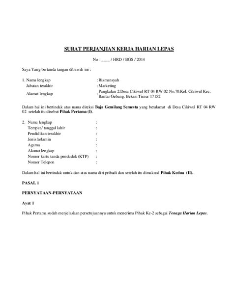 Contoh Surat Mogok Kerja