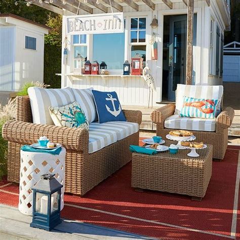 Embrace the coastal lifestyle with bella coastal décor. Small Outdoor Space Beach Decor Idea | Pier 1 - Beach Home ...