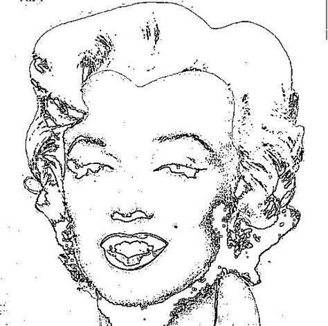 Marilyn Monroe Andy Warhol Coloring Page Tree Coloring Page Colouring