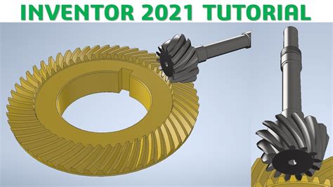 Inventor 2021 Tutorial 190 Assembly Bevel Gear And Animation Studio