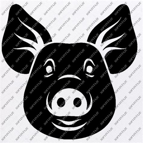 Pig Svg File Funny Pig Svg Design Clipart Animals Svg File Animals Png