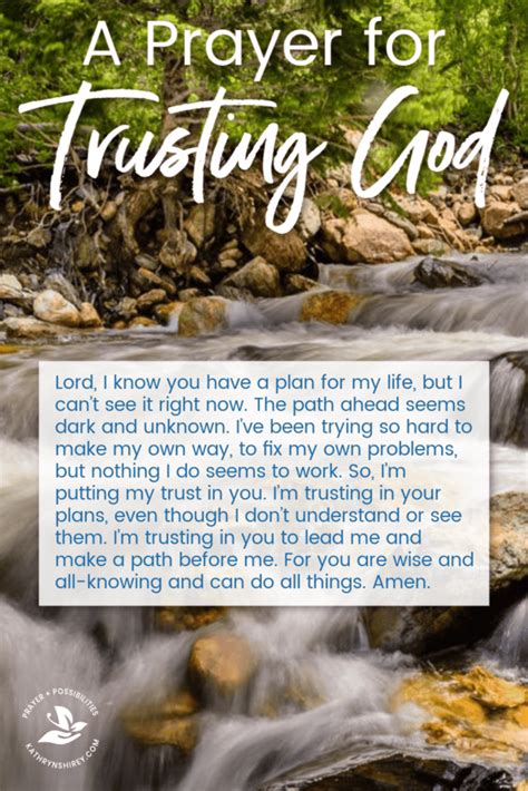 Daily Prayer For Letting Go And Trusting God Prayer And Possibilities