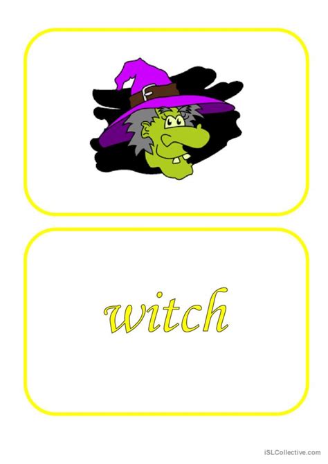 Flashcards Halloween Vocabulary Fl English Esl Worksheets Pdf And Doc