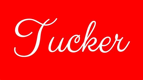 Learn How To Sign The Name Tucker Stylishly In Cursive Writing Youtube