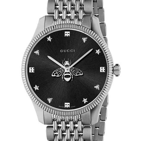 Buy G Timeless Gucci G Timeless Quartz Black 29mm Ya1265020 Online Now