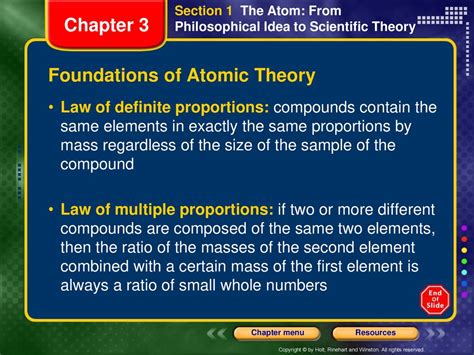 Foundations Of Atomic Theory Ppt Download