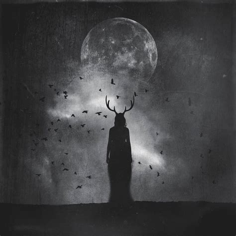 goddess of the moon print full super moon photo surreal gothic home decor astrology black