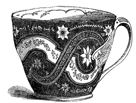 Vintage Tea Clip Art Fancy Teacups The Graphics Fairy