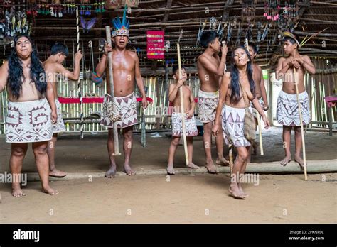 The Bora Are An Indigenous Tribe Of The Peeruvian Amazon Stock Photo