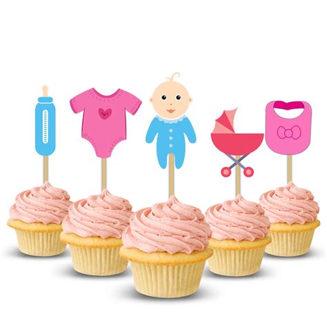 Buy Party Propz Baby Shower Cup Cake Topper Set Of 14 Baby Shower