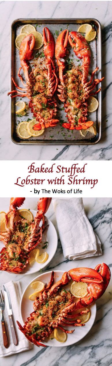baked stuffed lobster with shrimp recipe baked stuffed lobster recipes lobster recipes