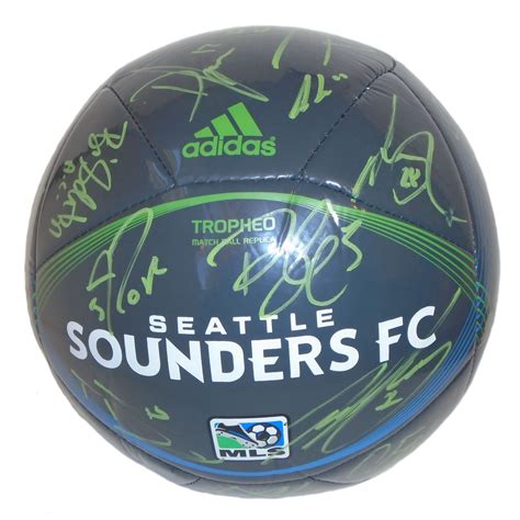 Seattle Sounders FC Team Autographed Adidas Sounders FC Logo Soccer Ball Proof Photos