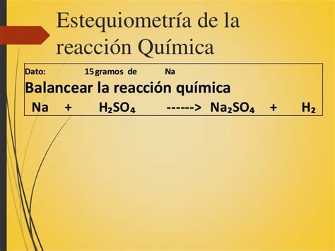 Estequiometria Ejemplos