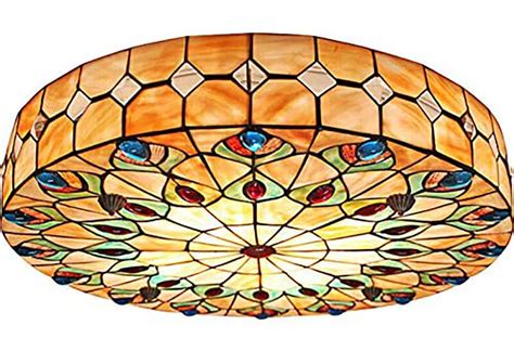 10 Best Stained Glass Flush Mount Ceiling Lights Tiffany Style Flush