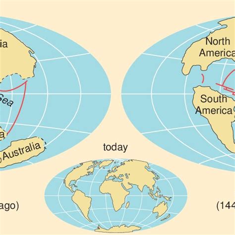 Schematic Shows The Possible Stages In Supercontinent Breakup And