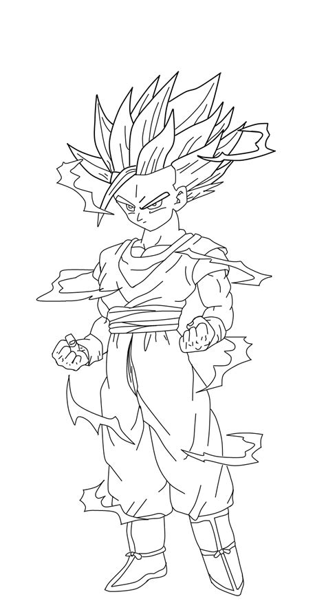 Dragon ball z coloring pages at coloring pages for kids! Teen Gohan Coloring Pages
