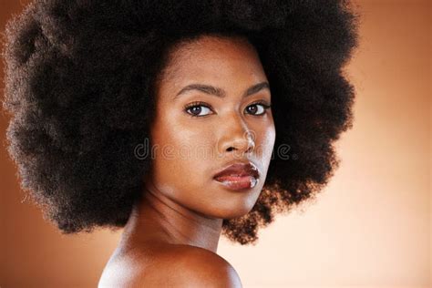 Beauty Portrait Of Black Woman With Skincare Hair Care And Natural