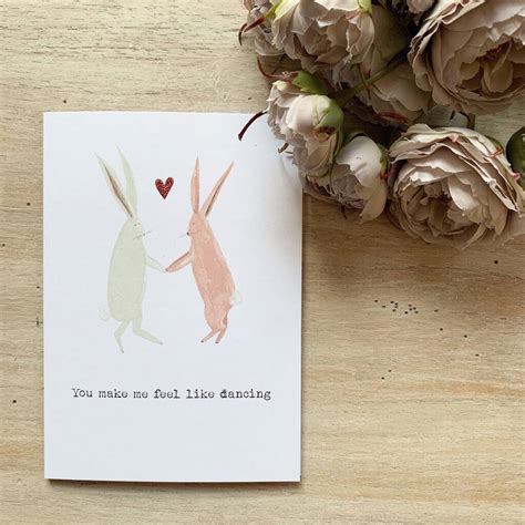 you make me feel like dancing valentine s day card by french grey interiors