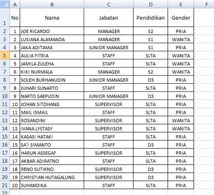 Aplikasi slip gaji excel untuk memudahkan proses penggajian. Contoh Data Karyawan Perusahaan Excel - Aneka Contoh