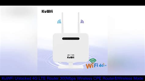Amazon's choice for 4g router with sim card slot. KuWFi Unlocked 4G LTE Router 300Mbps Wireless CPE Router ...