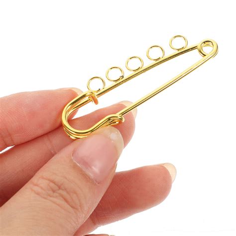 Pcs Hole Safety Pin Making Brooches Craft Accessories Metal DIY Alloy EBay