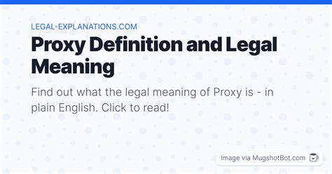 Proxy Definition What Does Proxy Mean