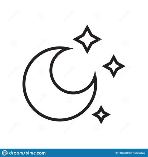 Night Icon Vector Sign And Symbol Isolated On White Background Night