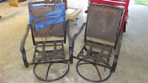 How To Redo A Pair Of Worn Out Patio Chairs Chair Redo Patio Chairs