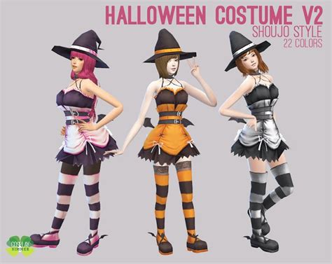 Sims 4 Cc Halloween Costume Set Simfileshare Sims 4 Sims 4 Anime