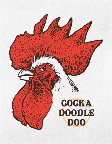 Cock A Doodle Doo Drawing Ai Illustrator File Us 5 00 Each Ai And Png File