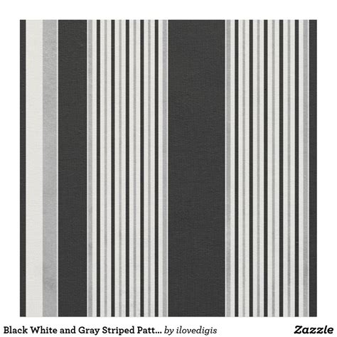Black White And Gray Striped Pattern Fabric Fabric Patterns Stripes