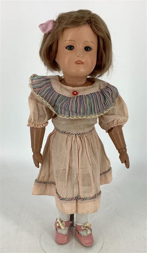 Lot Schoenhut Miss Dolly With Sleep Eyes 15 Doll With Carved And Molded Head Glued On