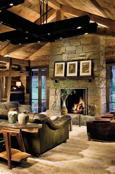 Likable Cozy Rustic Living Room Designs With Fireplace
