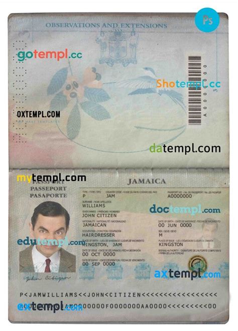 jamaica passport psd download template by pretempl passport templates medium